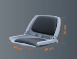 כסא דייגים מתקפל לסירה מרופד מפלסטיק חזק Folding Boat Seat KOLIBRI