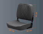 כסא דייגים מתקפל לסירה מרופד מפלסטיק חזק Folding Boat Seat KOLIBRI