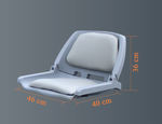 כסא דייגים מתקפל לסירה מרופד מפלסטיק חזק Folding Boat Seat KOLIBRI