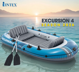 סירת גומי מתנפחת אינטקס ל- 4 אנשים EXCURSION כולל משוטים ומשאבה INTEX 66324 - קוליברי ישראל - KOLIBRI Israel