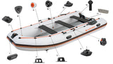 סירת גומי מתנפחת קוליברי רצפה מתנפחת AIR DECK קלת משקל KOLIBRI KM 330XL